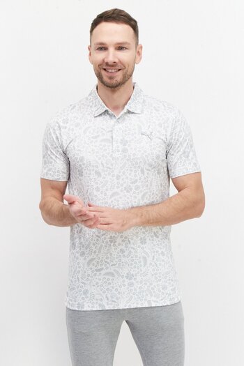 Puma Men Sport Fit Short Sleeve Training Polo Shirt, White