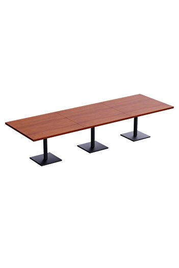Mahmayi Ristoran Bar Table Square Base - 12 Seater Cocktail Bistro Table for Pub - Apple Cherry