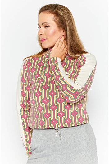 Puma Women Sportswear Fit Long Sleeve Training Top, Cream Combo