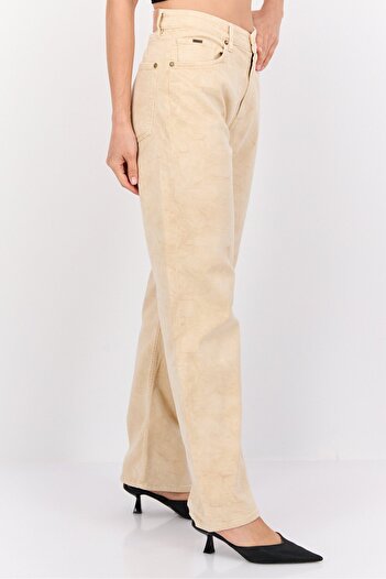 Pepe Jeans Women Regular Fit Solid Jean, Beige