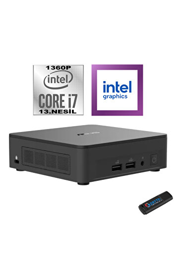 ASUS NUC13 Pro Slim Kit Intel Core I7 1360P 64GB 4tb SSD Windows 11 Pro RNUC13ANKI700002IP15+ZETTABELLEK