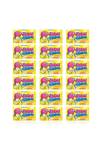Big Babol Shakies Banana Flavored Gum 26 Gr X 18 Pieces