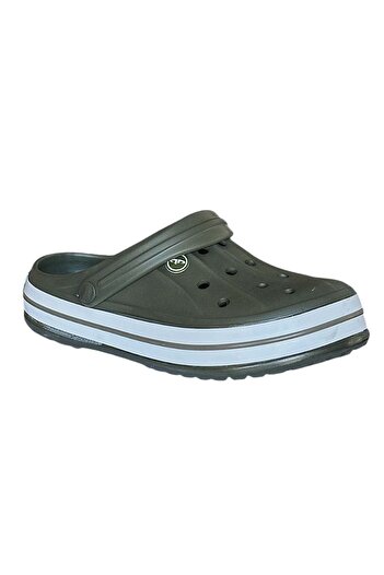 Akınal Bella E457 Khaki/White Men's Sabo Slippers