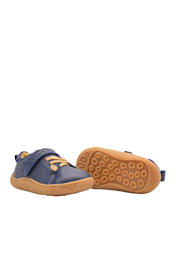 kids A more Nicolo Lastikli Deri Erkek Çocuk Barefoot Ayakkabı Lacivert