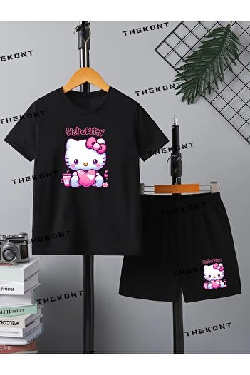 THEKONT SET DE TRIOU CU SHORT IMPRIMAT CU INIMĂ PE BRAȚ 2708