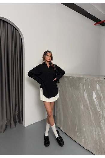 Diviny Modal Kumaş Oversize Gömlek