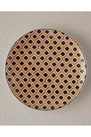 STOREMAX Goldwhirl Modern Cube Pasta Plate 20 cm Yellow Trendflash 467437