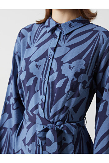 LC Waikiki LCW Modest Çiçekli Kadın Gömlek Elbise