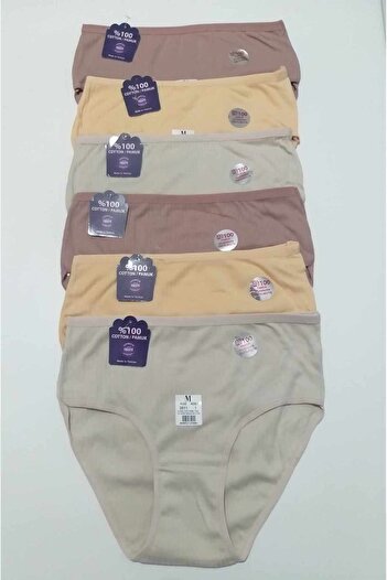 Nokta Moda Chiloți cu nervuri Bato cu talie înaltă pentru femei - piele de 3 piese, piatră prețioasă, trandafir uscat, 100% bumbac, moale și elastic