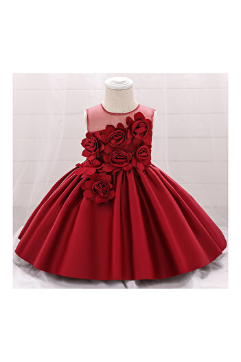 Mark & Mia Mark & Mia Floral Embellished Party Dress - Red