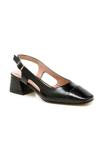 John May Women'S/Girls Sandals Mar-25Y-133 Black Patent Leather-Black Snake