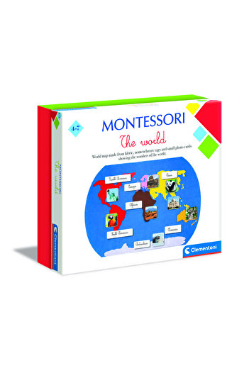 CLEMENTONI Montessori- World Map Educational Game- For Age 4 Years+ Years Old