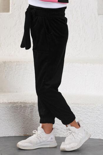 zepkids Black Color Girl's Pants