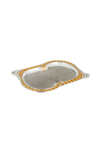 HIC metal tray gold and silver colour 35 cm