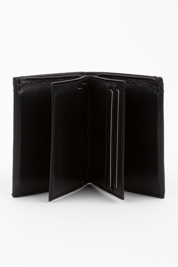 Fossil Boxed Leather Black Vertical Men's Hand Portfolio Wallet