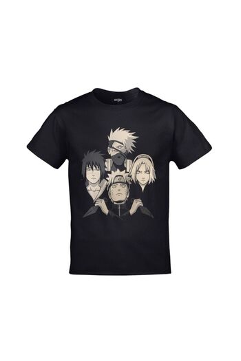 Kalic Studio Naruto Team 7 Hokage - Bohemian Rhapsody Printed Unisex Black T-Shirt