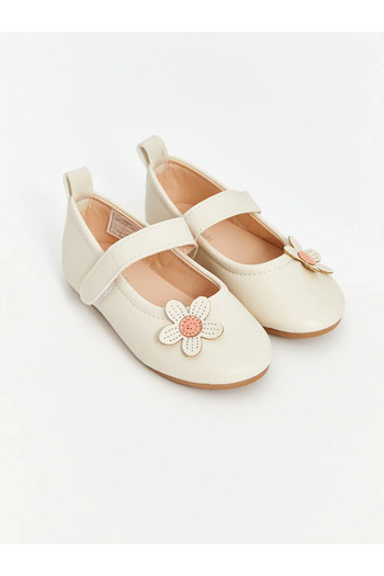 LC Waikiki Lcw Steps Beige Leather Look Baby Girl Ballerinas