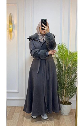 Tebrikler tekstil New Season Women's Winter Fashionable and Comfortable Coat Collar Fur Coat Model 1605