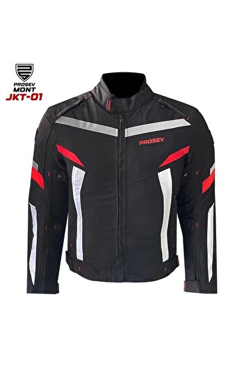 Prosev Jkt‑01 4‑Season Motorcycle Jacket – Black/Red