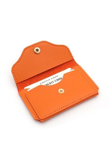 Womancraft Women's Card Holder Wallet Orange Accessory with Card Compartment