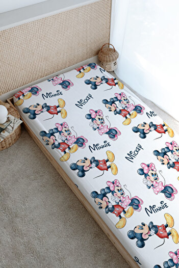 Tuğba Kuğu Printed Flat Sheet - Cartoon Series - Minnie&Mickey