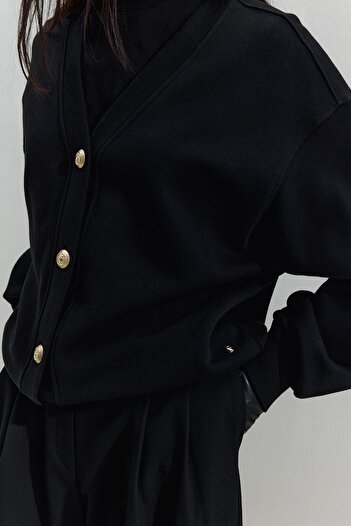 Suud Collection Black Homie Basic Cardigan