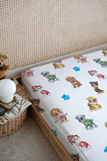 Tuğba Kuğu Paw Patrol Cartoon Series Printed Flat Sheet