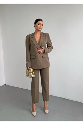 My Blog Mink Demande Double Breasted Jacket Set- 2025130