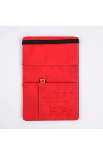 CeymSTecH Red Unisex Stylish Passport Card - Protective Leather Wallet for Travel