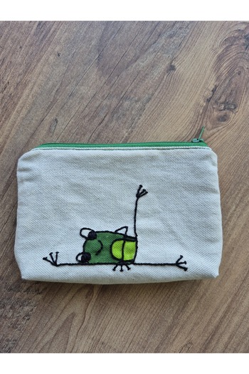 Handream Yoga Frog Themed Handmade Wallet/Multipurpose/Gift Bag