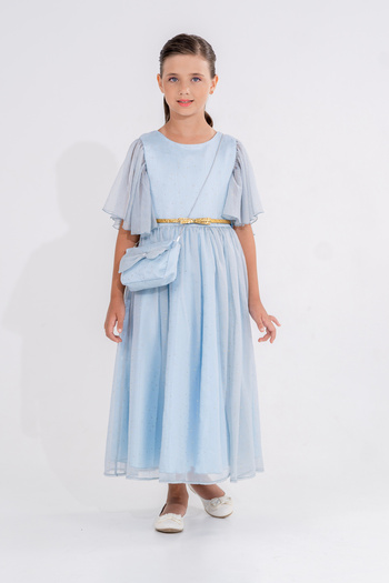 Eray Kids Βραδινό φόρεμα για κορίτσια Starry Chiffon Belted