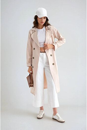 Hiccup Belted Buttoned Trench Coat