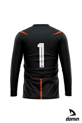 DOMİN SPOR Çocuk Ve Yetişkin Siyah Kaleci Maç Futbol Forması Goalkeeper Jersey Gk Qapıçı Forması Dmnf5581