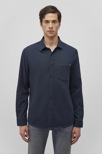 Mavi % 100 Pamuk Slim Fit Tek Cepli Gömlek Erkek GÖMLEK 0211237