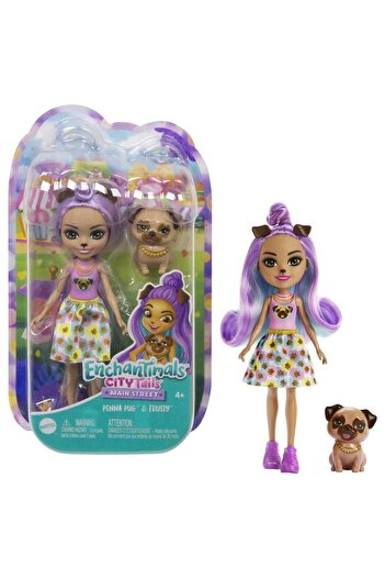 Enchantimals Mattel Enchantimals Pug Penna ve Trusty Enchantimals Pug Penna ve Trusty bebek ve figür HKN11