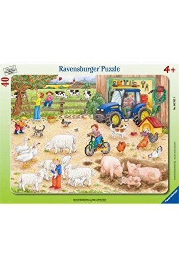 RAVENSBURGER 40 Parça Küçük Çerçeveli Puzzle Büyük Çiftlik 063321