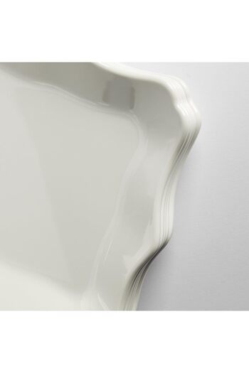 mastergold 6 Pcs Of Melamine Dinner Plates in White ( 23cm ) | Square Plates for Desserts, Salads and Noodles