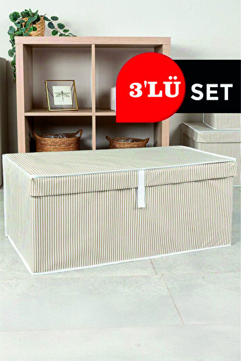Melantis 3 Pieces Box Scrap with Lid Mega Size 50*40*30* Multi-Purpose Box Scrap