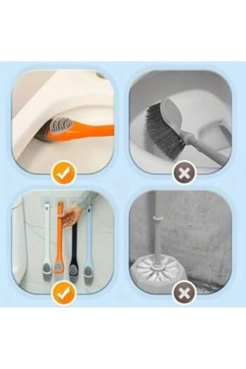STOREMAX Polysight Silicone Toilet Bowl Detail Cleaning and Detail Brush Set of 2 Trendzap 467437