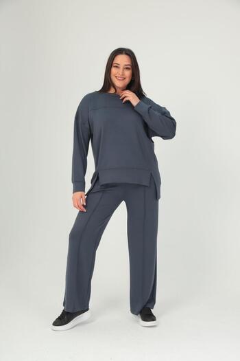 Esina Set de trening pentru femei Modal Fabric Pipe Leg