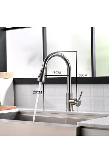 FLEKO BATARYA Fleko Spiral Inox Sink Mixer