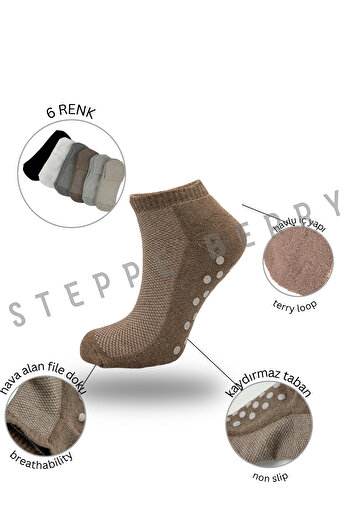 STEPPE BERRY Pack of 6 Women's Pilates Yoga Socks