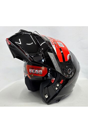 MT Kask Fu935sv Genesis Sv Solid A1 Çene Açılır Kask Parlak Siyah