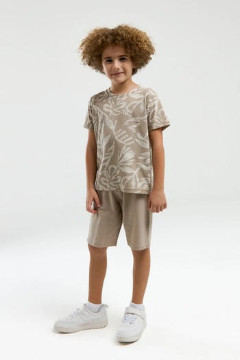 Arnetta Cycling Neck Short Sleeve 100% Cotton Boys Shorts Suit