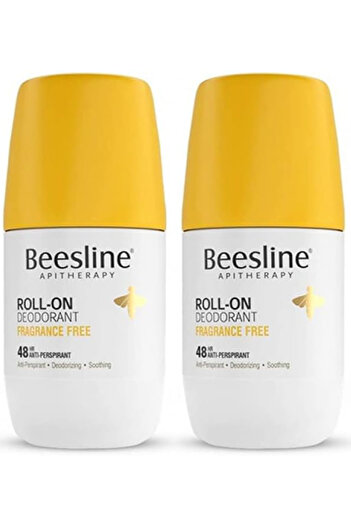Beesline مزيل العرق رول أون خالي من العطور 2 × 50 مل (1 + 1 مجانًا)