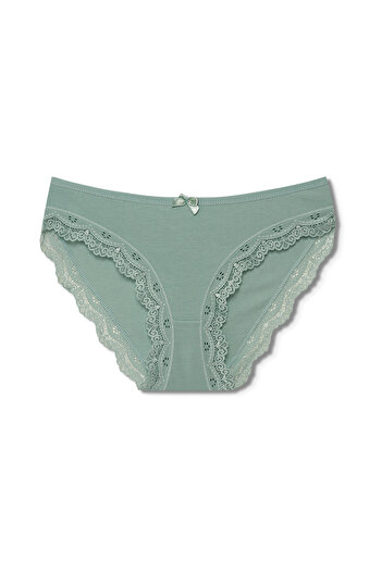 HNX 4-Piece Cotton Lace Detailed Slip Women's Panties
