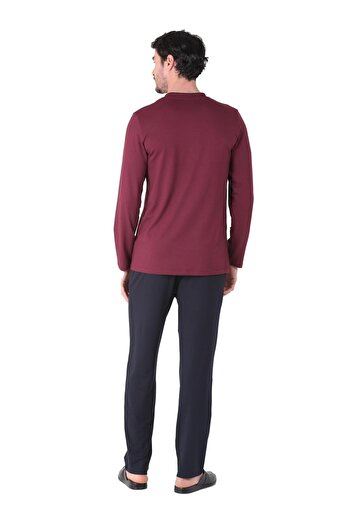 D'S Damat Burgundy Men's Tracksuit Pajamas Set 5 Pieces