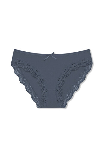 HNX 4-Piece Cotton Lace Detailed Slip Women's Panties