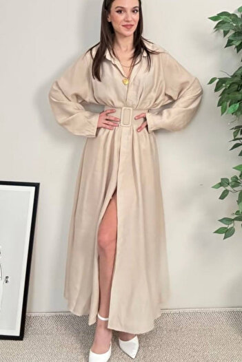 Love Fab Oversize Casual Shirt Dress with Belt Accessories