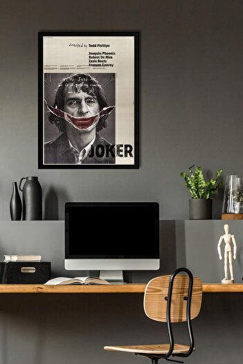 Saturn Joker Framed Painting - Movie Poster Painting